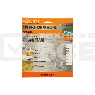Диск Пильный Sturm! 9023-185-20/16-60, размер 185x20/16x60 зубьев Мульти рез