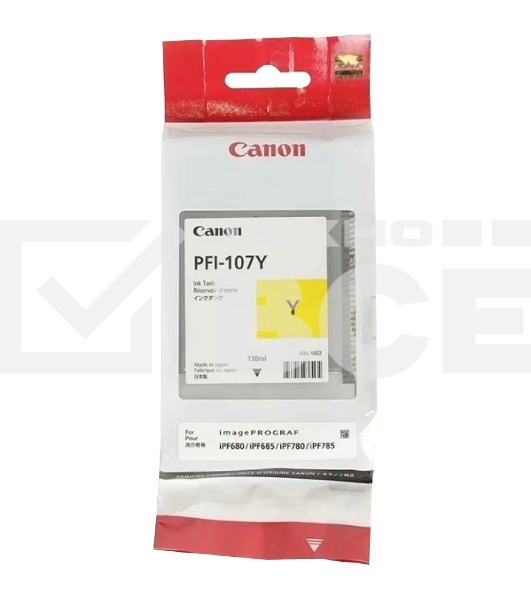 Картридж струйный Canon PFI-107Y (6708B001) желтый (130 мл) для Canon iP F680/685/780/785