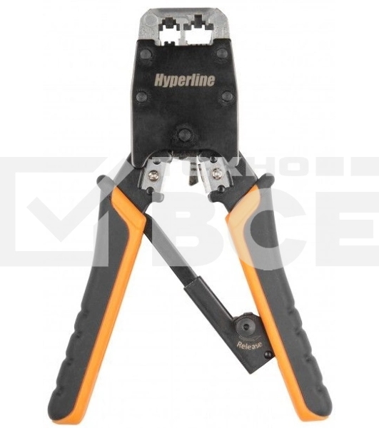 Инструмент обжимной Hyperline HT-500R для RJ-45/RJ-12/RJ-11 (упак:30шт)