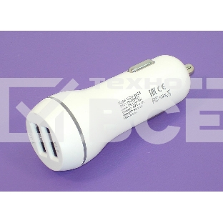 Автомобильное зарядное устройство AMPERIN CCW2USB USB 1 DC 5V/2.1A USB 2 5V/1A Белый