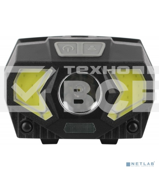 Фонарь светодиодный ЭРА налобный Gb-608 на батарейках 3xAAA 5Вт 7 реж. черный