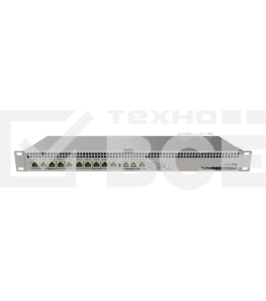 Маршрутизатор MikroTik RB1100AHx4 with Annapurna Alpine AL21400 Cortex A15 CPU (4-cores, 1.4GHz per core), 1GB RAM, 13xGbit LAN, RouterOS L6, 1U rackmount case, Dual PSU