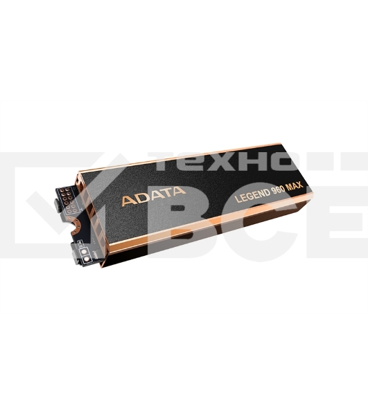 Накопитель SSD ADATA LEGEND 960 MAX, 1Tb, PCIe 4.0 x4, M.2 2280, NVMe, R/W 7400/6000, с радиатором