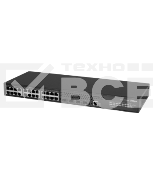 Коммутатор DAHUA 28-портовый управляемый, уровень L3Порты: 24 RJ45 10/100/1000Мбит/с, 4 SFP+ 1000/10000Мбит/с(uplink); питание: 100~240В(AC); грозозащита: до 6кВ