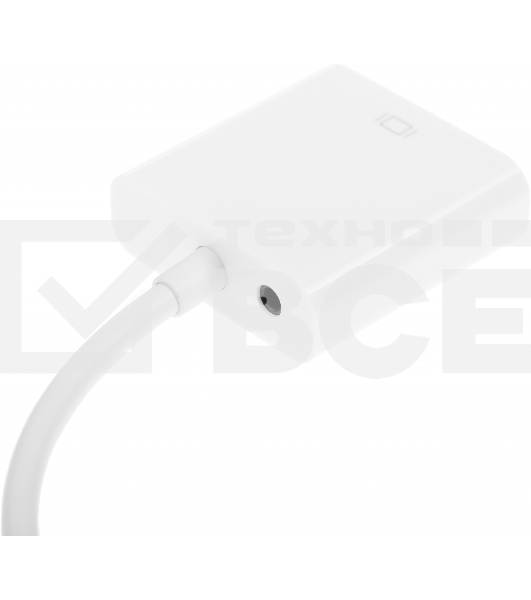 Переходник аудио-видео Premier 5-983 HDMI (m)/VGA (f)/Jack 3.5 (f) 0.15м. белый