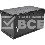 Шкаф телекоммуникационный настенный разборный ЦМО ЭКОНОМ 6U (600 x 350) дверь металл, цвет черный (ШРН-Э-6.350.1-9005), фото8