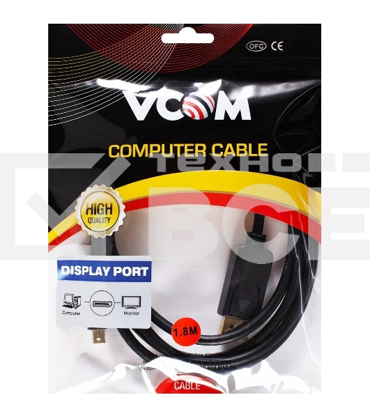Кабель-переходник Mini DisplayPort M -> Display Port M  4K*60 Hz 1,8м VCOM <CG682-1.8M>