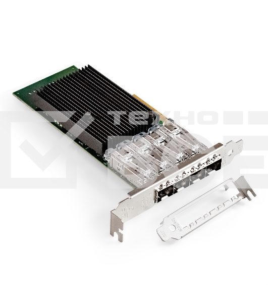 Сетевой адаптер ExeGate EXE-X710-4SFP+ (PCI-E x8 v.3, порты 4x SFP+, Quad 10Gb/s, Server NIC Chipset Intel FTXL710)