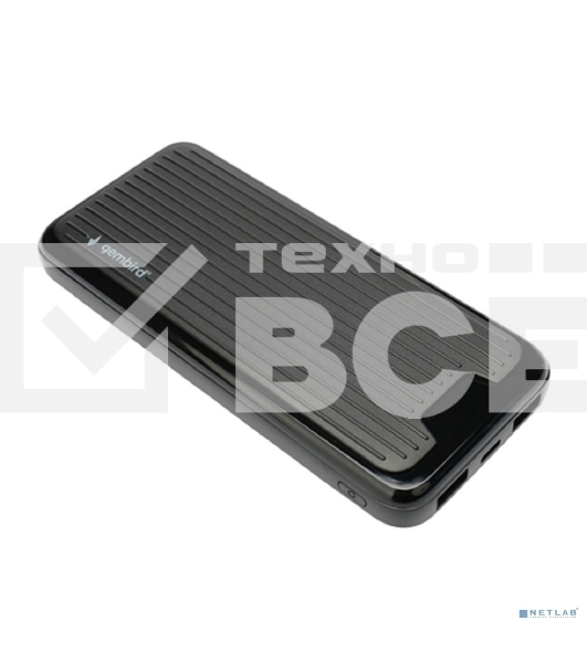 Портативный аккумулятор Gembird GPB-10, 10000мА·ч, 2A, черный