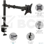 Кронштейн Arm media LCD-T10 черный 6 шт/уп. Кр. стал. настол. для мон. 15'-34', max 9 кг. 5 ст св., нак. ±45°, пов. ±180°, max VESA 100x100 мм., фото9