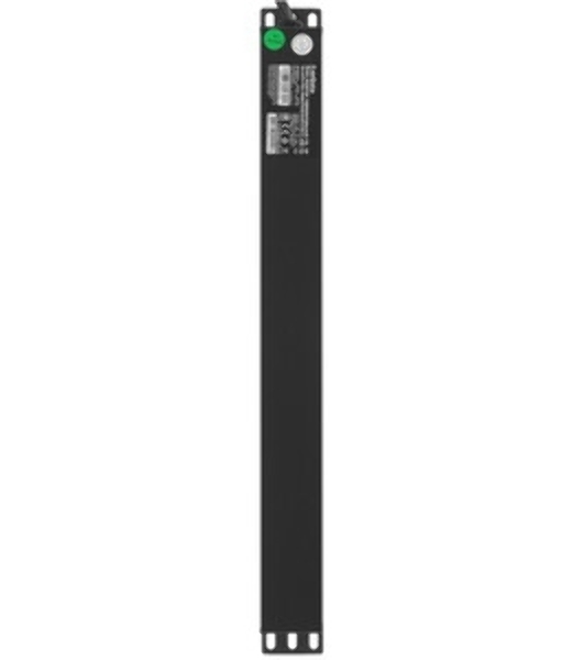 Блок розеток горизонтальный ExeGate ServerPro PDU-19H606 Al-6S-EU2-SW-O, 19', 1U, Алюминий, 6 Schuko, кабель с евровилкой VDE-250V-16A-3*1.5мм2, 2 метра, выкл. с подсветкой, защита от перегрузки, черный