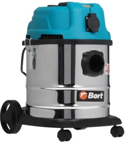 Строительный пылесос Bort BSS-1620-Storm синий, 270/1600 Вт, уборка сухая/влажная, пылесборник мешок/контейнер, 20 л