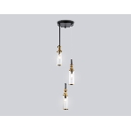 Светильник Ambrella light LH55252/3 BK/BS/CL черный/латунь/прозрачный E14*3 max 40W D230*1200, фото7