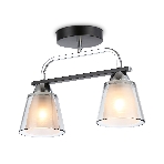 Светильник Ambrella light TR303231/2 BK/CH/SM/FR черный/хром/дымчатый/белый матовый E27*2 max 60W 340*120*250, фото3