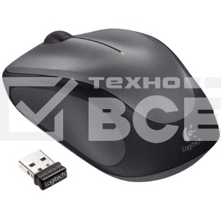 Мышь беспроводная Logitech M235 серый/черный, 1000 dpi, радиоканал, USB, кнопки - 3