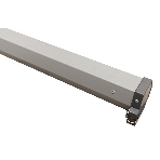 Экран Sakura 220x220 см Wallscreen 1:1 настенно-потолочный рулонный белый 123' Matt White (MW), серый корпус, фото2