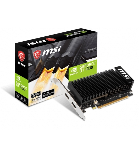 Видеокарта MSI PCI-E GT 1030 2GHD4 LP OC nVidia GeForce GT 1030 2048Mb 64bit DDR4 1189/2100/HDMIx1/DPx1/HDCP Ret low profile