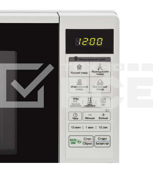 Микроволновая печь LG MS20R42D белый, 20 л, 700 Вт, переключатели - сенсор