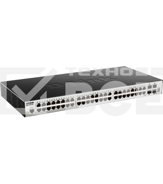 Коммутатор D-Link DGS-1510-52X/A2A Настраиваемый стекируемый коммутатор SmartPro уровня 2+ с 48 портами 10/100/1000Base-T и 4 портами 10GBase-X SFP+