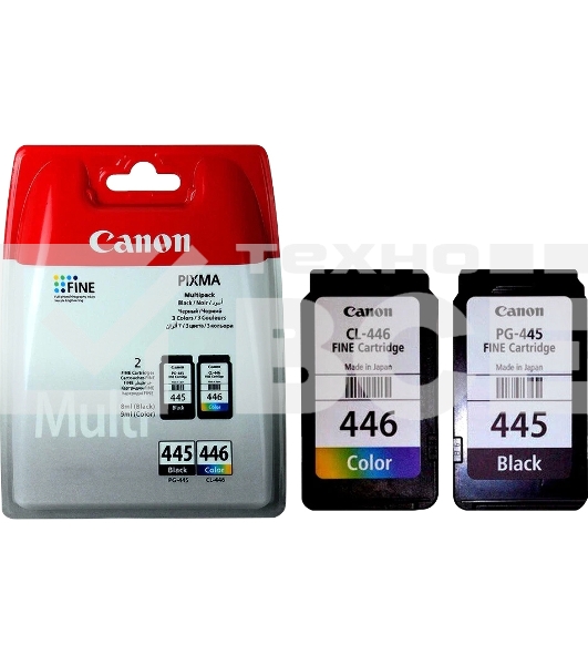 Картридж струйный Canon PG-445/CL-446 (8283B004), для Canon PIXMA MG2540, PIXMA MG2440, 4 цвета, 180 стр.