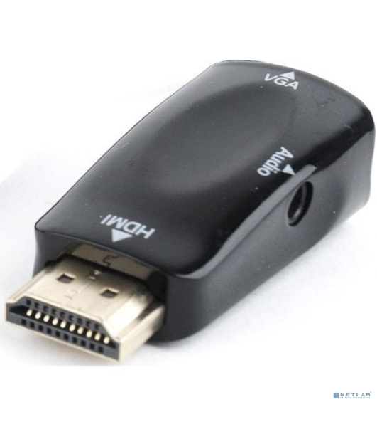 Адаптер Filum HDMI - VGA, 0.15 м., разъемы: HDMI A male-VGA female-mini jack female, пакет. (FL-A-HM-VGAF-mjack-1)