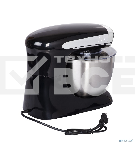 Миксер стационарный Endever Sigma-18, 1000 Вт., планетарный, многофункциональный, стальная чаша 4 л., регулировка скорости, черный