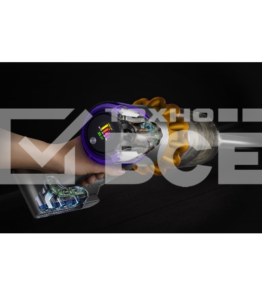 Пылесос вертикальный Dyson V15 Detect Absolute SV47 (447033-01) серебристый, питание от аккумулятора, 240 Вт, уборка сухая, пылесборник 0.76 л, работа от АКБ max - 60 мин
