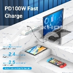 Кабель Vention USB 2.0 CM/CM угловой - 1м. Серый 5А PD100W, фото6