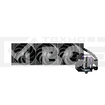 Система охлаждения PCCooler DS360 BK (310W, 360мм, LED temp., Black, ARGb Pump/Fans: 3x120мм, 86.73CFM, 28dBA, 2200RPM/Pump height 67мм, 28dBA, 3200RPM, Rad thickness 27мм/S: 1851, 1700, 1200, 20XX, 115X, AM5, AM4), фото7