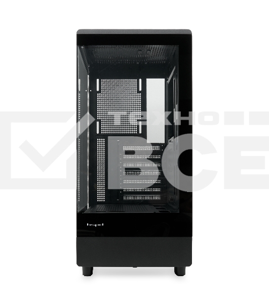 Компьютерный корпус без блока питания HSPD F510, Panoramic Mid Tower, черный, TG, 0.5 SPCC, no fans ATX, mATX, mITX 180/280/160мм 1x2.5', 1x3.5', 7xPCI 1xUSB-A 3.0, 1xUSB-A 1.0 356x218x467мм
