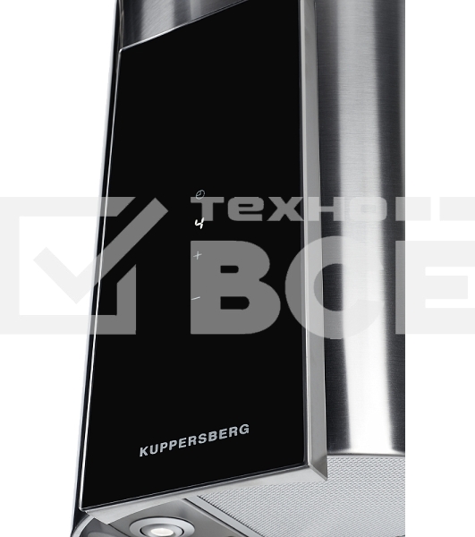 Вытяжка островная Kuppersberg Motuba X серебристый, 39 см, 1500 куб. м/ч, 69 дБ