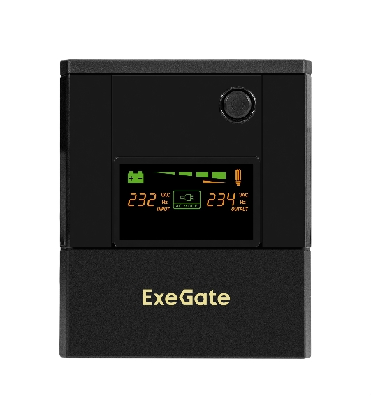 Источник бесперебойного питания ExeGate Smart LB-2200.LCD.AVR.8C13 (2200VA/1300W, цветной LCD, AVR, 8*C13, батарея 12V 9Ah - 2 шт., металлический корпус, Black)