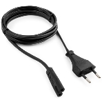 Кабель питания Cablexpert PC-184/2-1.5M черный (1.5м, CEE 7/16-C7, 2х0.5мм2, 2.5А) (PC-184/2-1.5M), фото 1