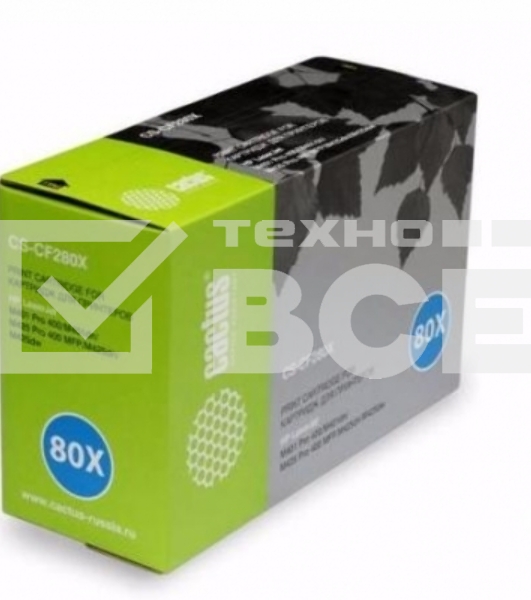 Картридж лазерный Cactus CS-CF280XS черный (6900 стр.) для HP LJ Pro 400/M401/M425