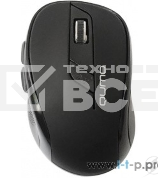 Мышь беспроводная Qumo Office Line M63 серый, 1600 dpi, радиоканал, USB, кнопки - 6