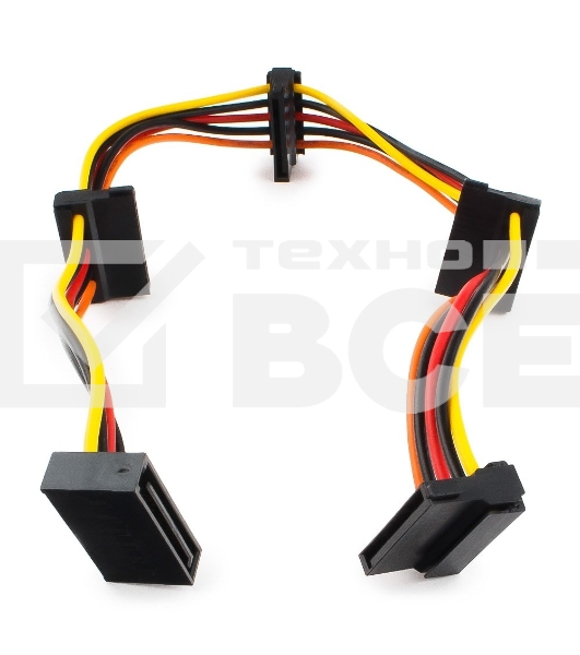 Кабель Cablexpert Кабеля питания SATA, 4x15pin(M)/15pin(F), 40см (CC-SATAMF-03)