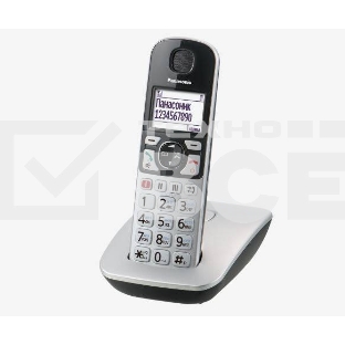 Телефон беспроводной (DECT) Panasonic KX-TGE510RUS, серебристый