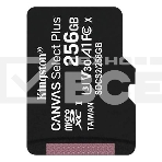Флеш карта microSDHC 256GB microSDXC Class10 Kingston <SDCS2/256GBSP> UHS-I Canvas Select up to 100MB/s без адапт, фото 1
