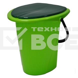 Ведро-туалет INGREEN ING30001СЛ-7РS салатовый (в уп. 7 шт)