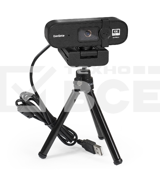 Веб-камера ExeGate EX287383RUS Stream HD 4000 4K UHD T-Tripod (матрица 1/3