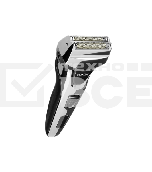 Бритва Centek CT-2174 (черн/хром) cеточная, плавающая головка, триммер, LED