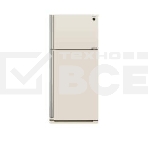 Холодильник Sharp SJ-XE55PMBE бежевый двухкамерный 388/148 л морозилка сверху, фото2