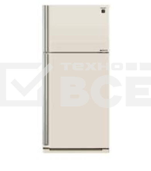 Холодильник Sharp SJ-XE55PMBE бежевый двухкамерный 388/148 л морозилка сверху