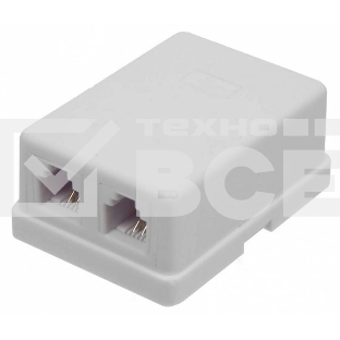 Модуль TWT (TWT-SA2-WH) Настенная коробка 2 порт. для Keystone
