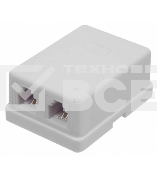Модуль TWT (TWT-SA2-WH) Настенная коробка 2 порт. для Keystone