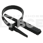 Хомут кабельный дюбельный ИЭК UHH80-7-150-50-K02-F ХД 7х150 полиамид черный (уп.50 шт), фото 1