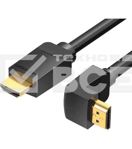 Кабель Vention HDMI High speed v2.0 with Ethernet 19M/19M угол 270 - 2м