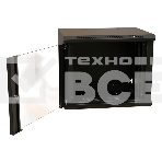 Шкаф коммутационный WRline (WR-TW-1566-GP-RAL9004) настенный 15U 600x600мм пер.дв.стекл 2 бок.пан. 60кг черный 520мм 775мм IP20 сталь, фото4