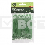 Хомуты Сибртех 100 х 2,5 мм, пластиковые, зеленые, 100 шт., фото 1