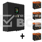 Комплект ИБП EX296003RUS + батарея 55Aч EX285652RUS 4шт (инвертор, синус, для котла, настенный) ExeGate FineSine SX-3000.LCD.AVR.2SH.T <3000VA/2100W, чистая синусоида, цветной LCD-дисплей, AVR, 2*Schuko+клеммы, линейно-интерактивный, крепление настенное, , фото10